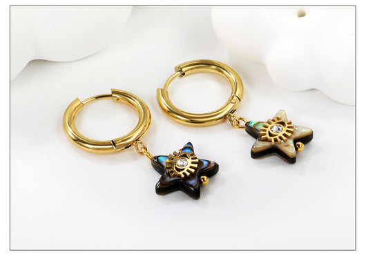 Aretes de Concha Nácar Lujo Creativo - Elegancia y Temperamento - Image 10