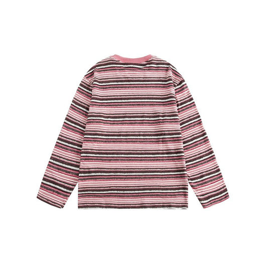 Camiseta a Rayas de Manga Larga - Sudadera Versátil para Hombre y Mujer - Image 19