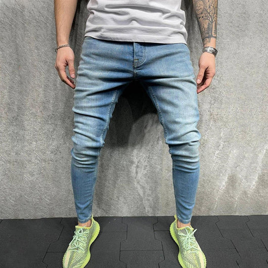 Jeans Slim Fit Azul Claro con Roturas - Image 14