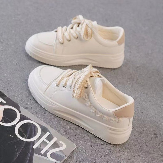 Tenis Deportivos de Plataforma en Cuero para Estudiantes - Comodidad y Estilo Versátil - Image 4