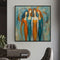 Cuadro Abstracto Moderno con Retratos Femeninos - Pintura al Óleo Sobre Lienzo