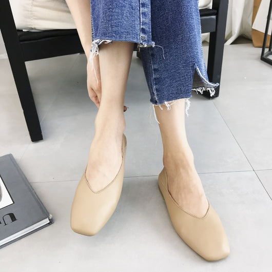 Zapatos Cómodos de Cuero Suave con Punta Cuadrada - Image 13
