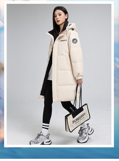 Chaqueta Acolchada Larga para Mujer Talla Grande Suelta y Cálida - Image 20