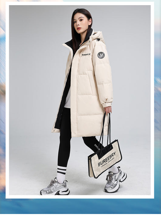 Chaqueta Acolchada Larga para Mujer Talla Grande Suelta y Cálida - Image 20