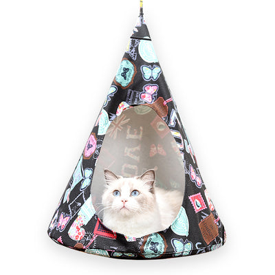 Hamaca Cama para Gatos con Diseño de Cono Navideño - Image 10