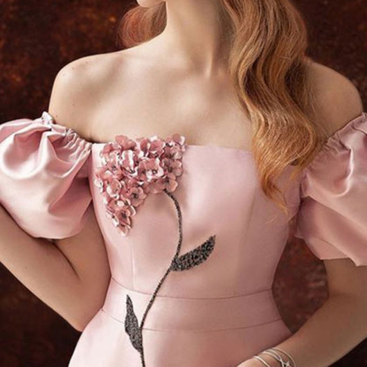 Vestido Elegante con Mangas Abullonadas - Image 11