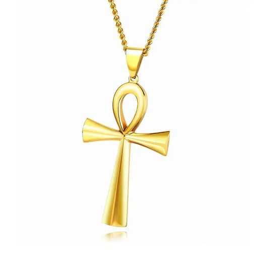 Collar Amuleto Cruz Egipcia Ankh para Hombre en Acero Inoxidable - Image 12