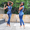 Jumpsuit Denim Slim Ajustado con Detalles Calados