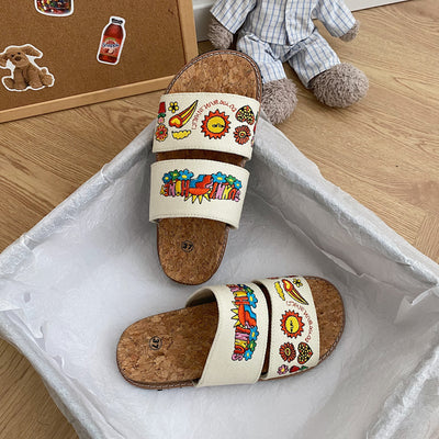 Sandalias de Verano con Suela de Corcho y Bordados Artesanales - Image 3