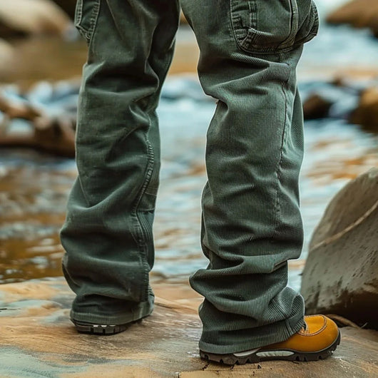 Pantalón Cargo Retro Suelto con Bolsillos y Puño Elástico para Hombre - Image 7