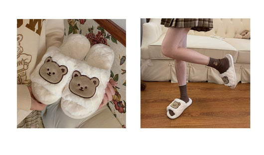 Pantuflas Cómodas de Oso para Mujer - Algodón Cálido Otoño e Invierno - Image 3
