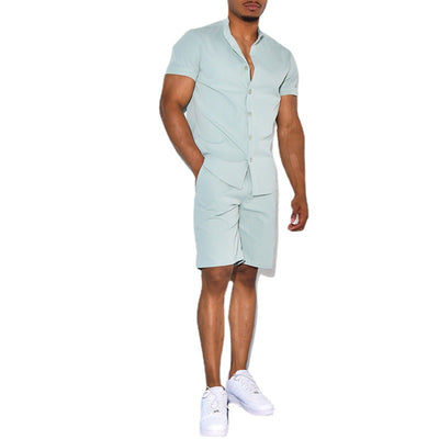 Conjunto de Dos Piezas con Camisa Manga Corta para Hombre - Image 5