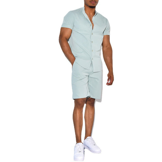 Conjunto de Dos Piezas con Camisa Manga Corta para Hombre - Image 5