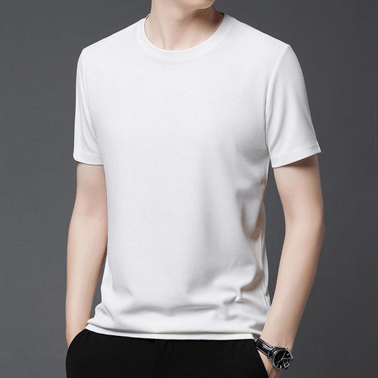 Playera Holgada de Cuello Redondo con Textura Waffle para Hombre - Image 11