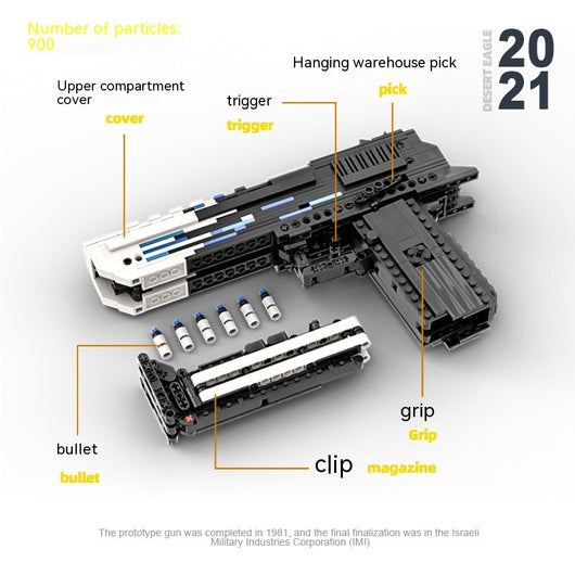 Pistola Águila del Desierto de Madera - Juguete Armable con Tecnología - Image 5