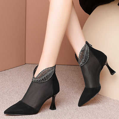 Zapato de Tacón Alto Puntiagudo con Cierre de Cremallera - Image 12