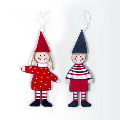 Adorno Navideño de Madera - Figuras Niño y Niña Decorativas - Image 16