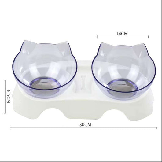 Comedero Doble para Gatos con Soporte Elevado Antideslizante - Protege la Cervical - Image 16