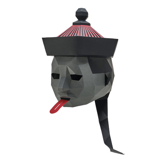 Máscara de Zombi Molde de Papel Creativo - Careta Aterradora - Image 3