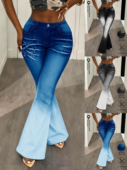 Leggings Estampado Denim Falso - Cómodos y Versátiles - Image 7