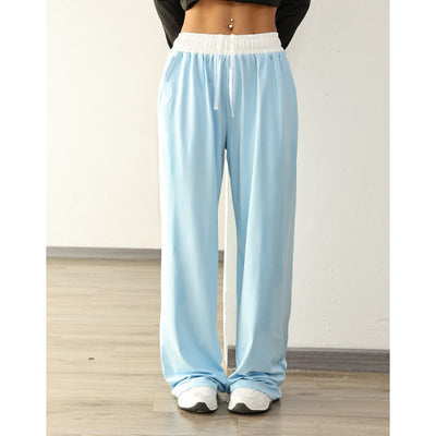 Pantalones Deportivos Mujer Cintura Ajustable Contraste de Colores - Image 2