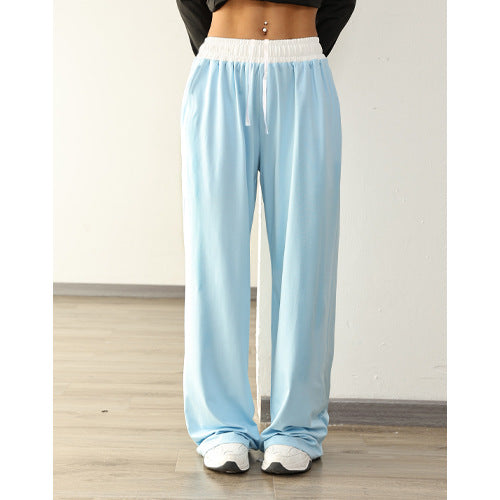 Pantalones Deportivos Mujer Cintura Ajustable Contraste de Colores - Image 2