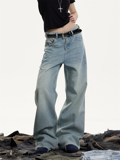 Jeans Rectos Holgados Vintage Desgastado para Mujer - Image 13