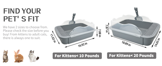 Arenero Tamizable para Gatos Pequeños con Bordes Altos y Bandeja Desmontable - Image 25