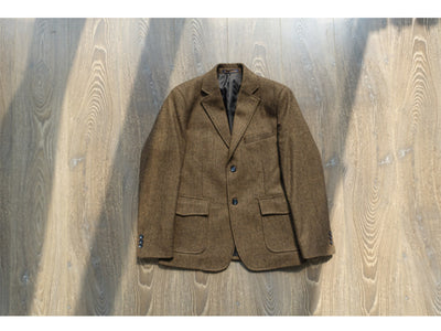 Chaqueta de Trabajo Tweed Vintage Americana Peso Pesado Espiga - Image 8
