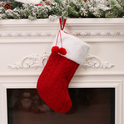 Calcetines de Lana Tejidos a Rayas para Navidad - Image 6
