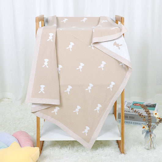 Manta Tejida de Algodón con Diseño Infantil Adorable Protección Contra el Viento - Image 5