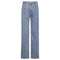 Jeans Rectos con Estrella de Cinco Puntas - Estilo Retro Net Red
