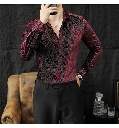 Camisa Slim Fit Brillante para Hombre - Estilo Personalidad - Image 17