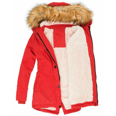 Chaqueta Slim Ajustada con Cuello de Pelaje Cálido y Cierre de Cremallera - Image 7