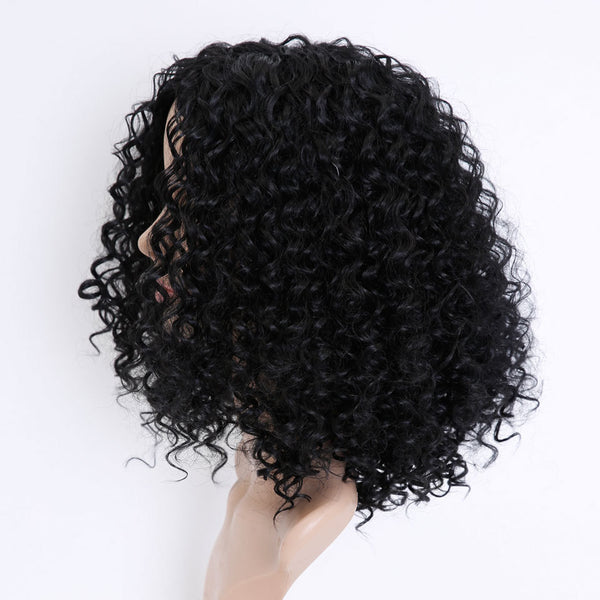 Peluca Rizada Corta Afro Explosiva de Fibra Sintética Premium - Image 3
