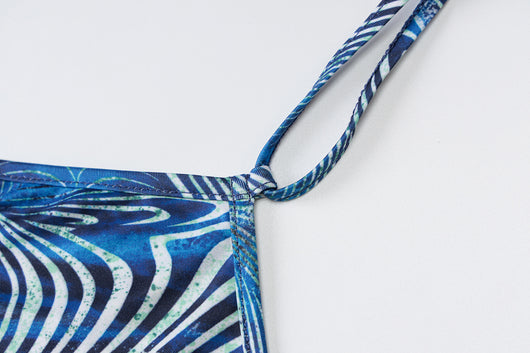 Falda Midi Estampada Elegante sin Mangas con Cuello Halter - Image 22