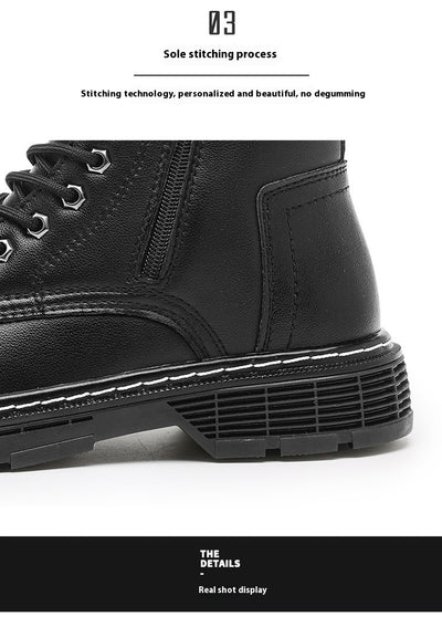 Botas Martin Altas Impermeables para Hombre Talla Grande - Otoño e Invierno - Image 13