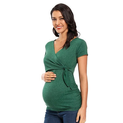 Blusas Premamá de Manga Larga y Cuello en V - Image 14