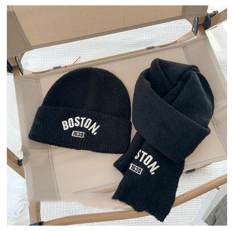 Conjunto de Gorro y Bufanda para Niños - 2 Piezas Bordado para Otoño e Invierno - Image 9