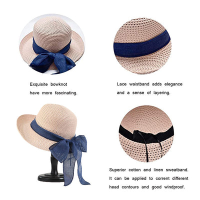 Sombrero de Playa Plegable con Moño para Mujer - Image 18