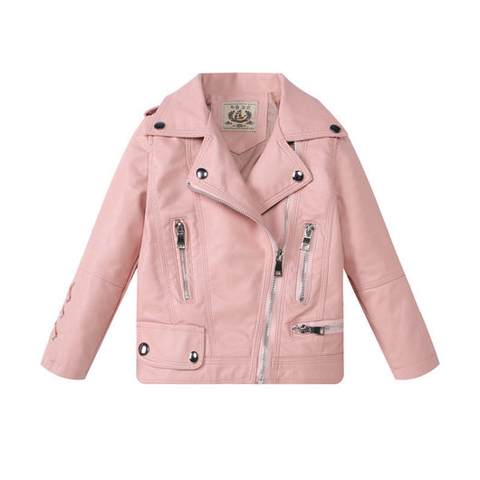 Chaqueta de Cuero Estilo Motociclista para Niños y Niñas - Image 13