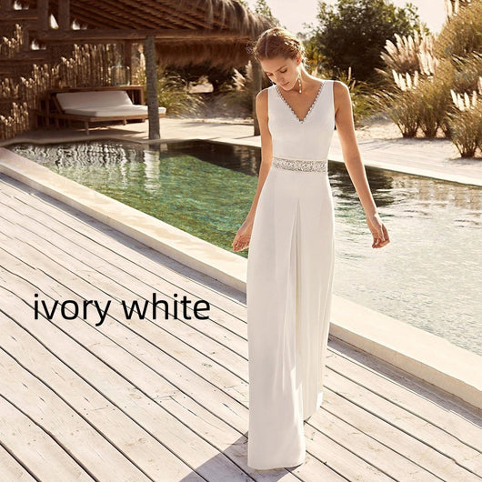 Jumpsuit Casual de Escote V y Espalda Descubierta - Image 4