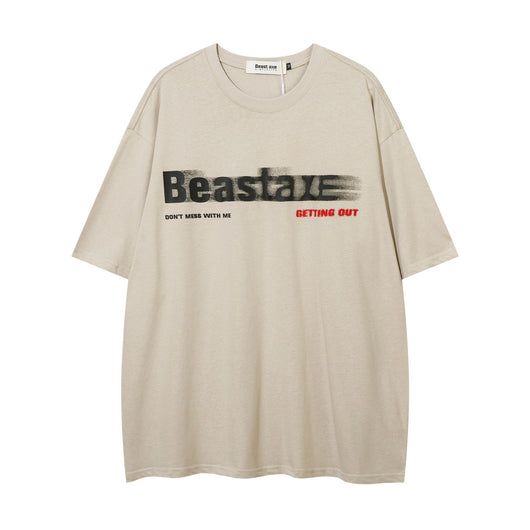 Camiseta de Algodón con Estampado de Letras para Hombre