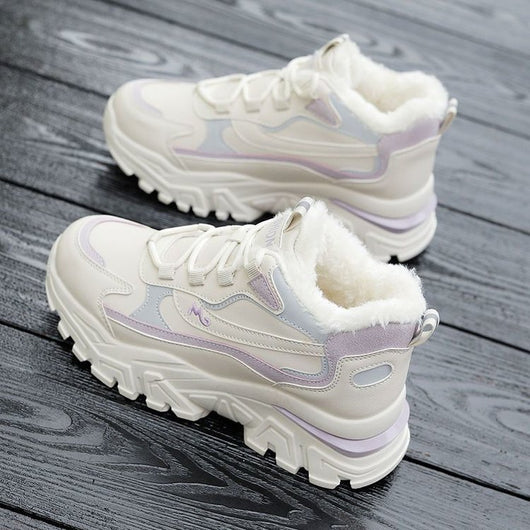 Zapatillas Deportivas Casual con Suela Gruesa Térmica y Cordones de Terciopelo - Image 9