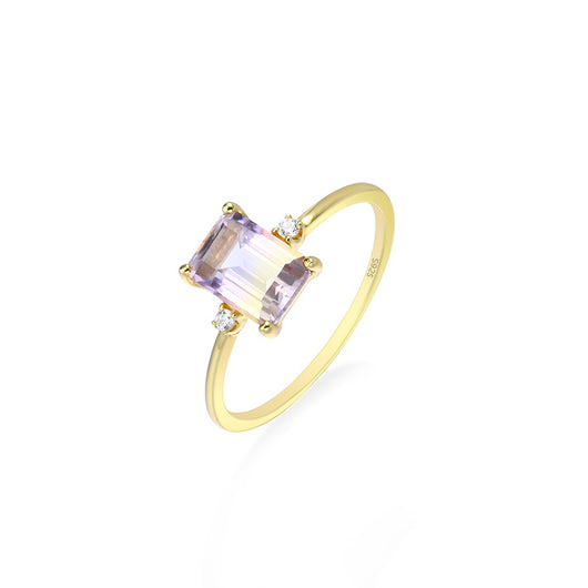 Anillo de Plata 925 Octagonal con Amatista para Mujer - Image 4
