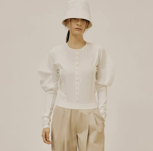 Blusa de Verano para Mujer con Mangas Abullonadas y Cintura Elástica - Image 9