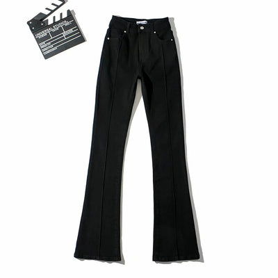 Pantalones Bootcut Cintura Alta Retro con Detalle Hueco en Costura - Image 6