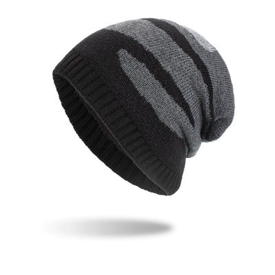 Gorro de Punto Tricolor a Rayas - Pullover Largo y Cálido - Image 12