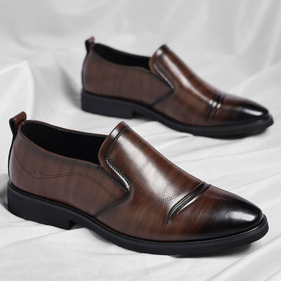 Zapatos Ejecutivos Slip-On de Cuero Vintage Talla Grande para Hombre - Image 13
