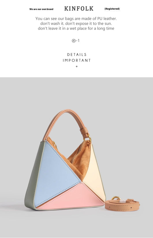 Bolsa Tote Convertible con Diseño Geométrico de Diamantes - Image 14